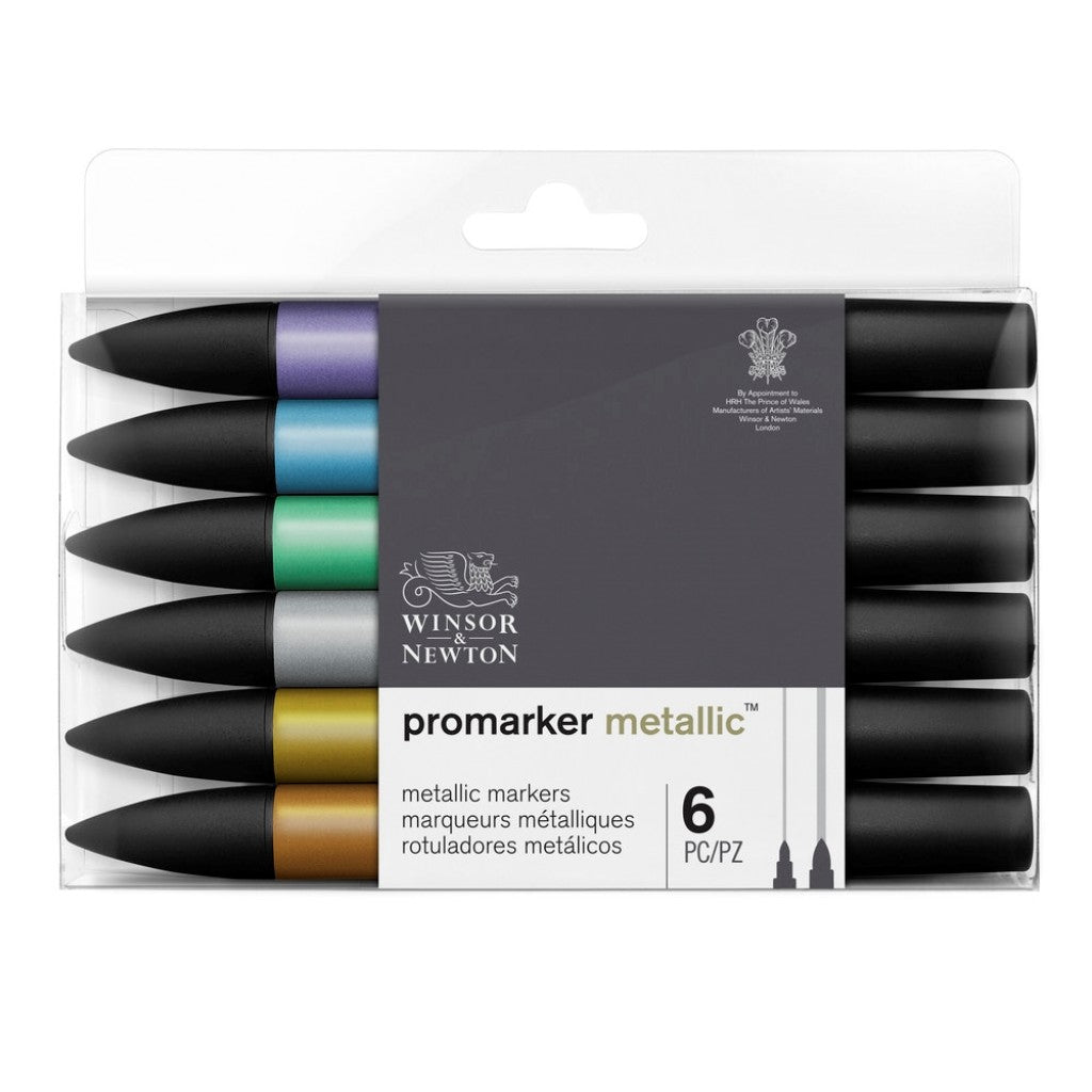 W&N Promarker-sett - 6 Metallic Marker
