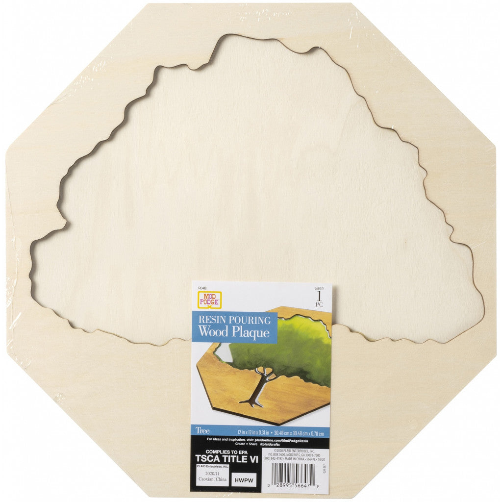 Mod Podge Tree Pouring Plaque - 30x30cm