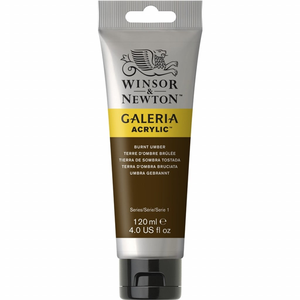 W&N - Galeria Acrylic 120ml - 076 Burnt Umber