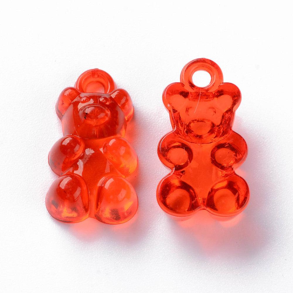 Akrylperler Gummy Bear, 20mm 30g - Transparent Fargemiks - HobbyHimmelen