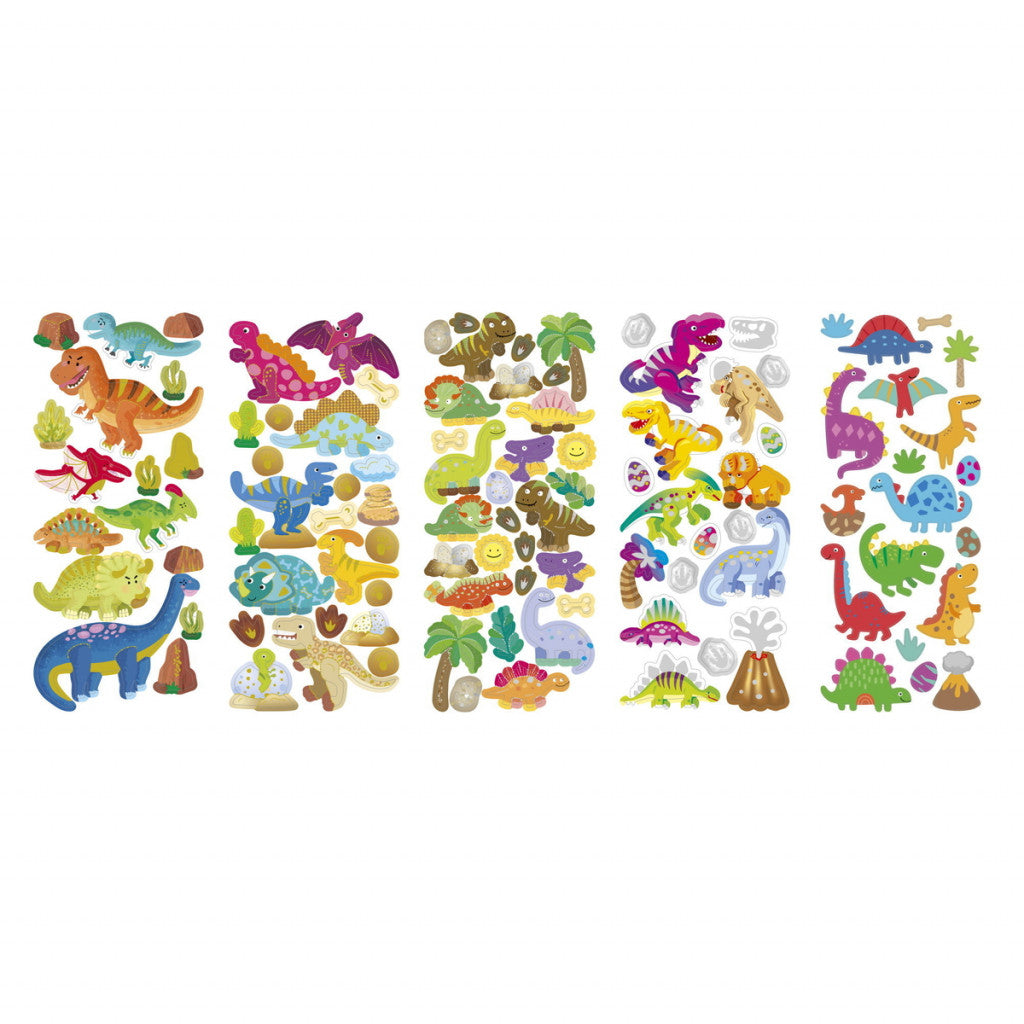 Klistremerker 10 ark - Dinosaurer