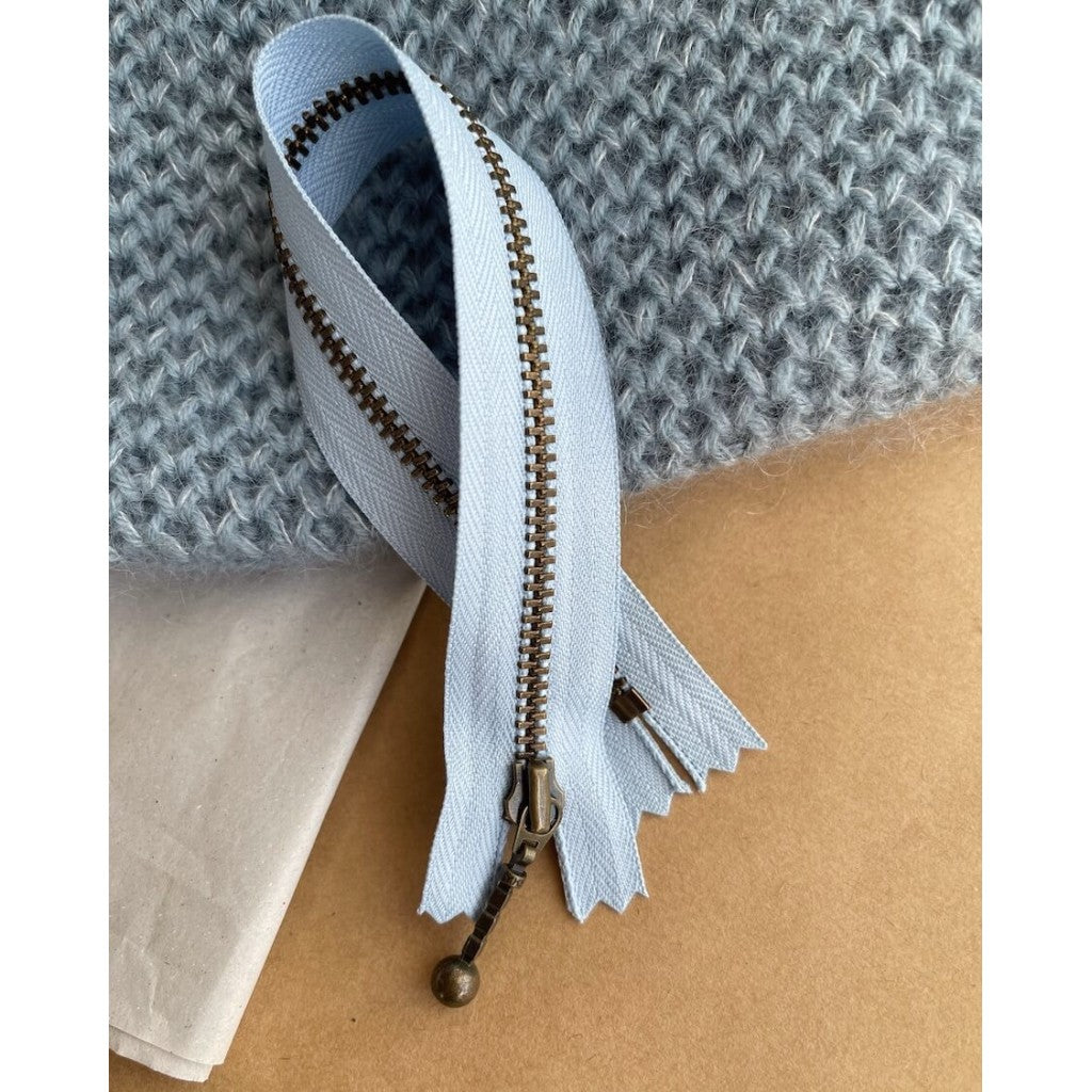 PetiteKnit Glidelås til Honey Washbag / Honey Purse Large - Isblå 23cm