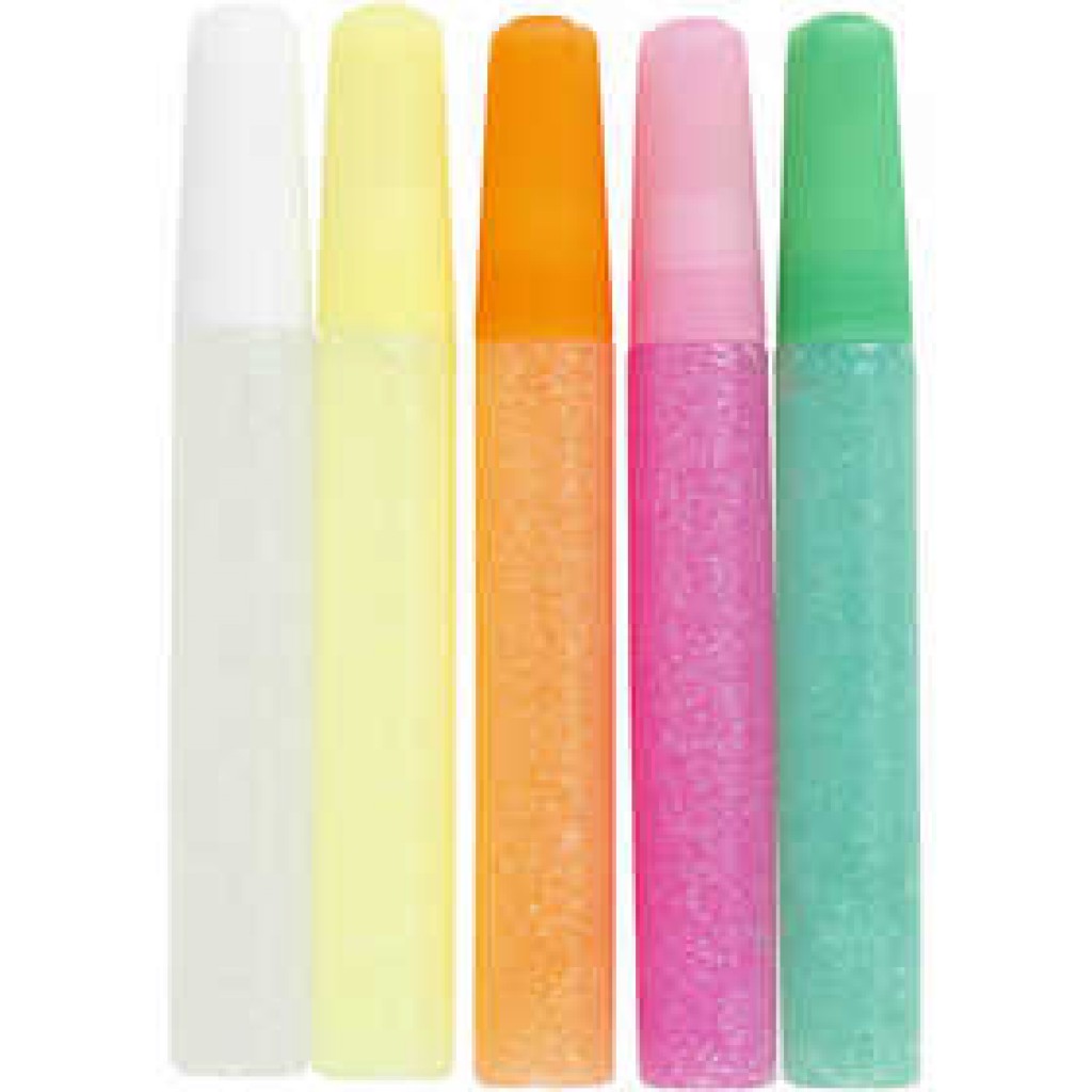 Glitterlim, 10 ml, pastellfarger, 5stk.