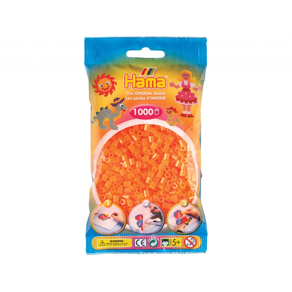 Hama Midi, 1000stk - 38 Neon Orange
