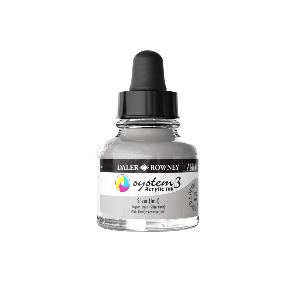 Daler Rowney - System3 Ink 29,5ml - 702 Silver Imit