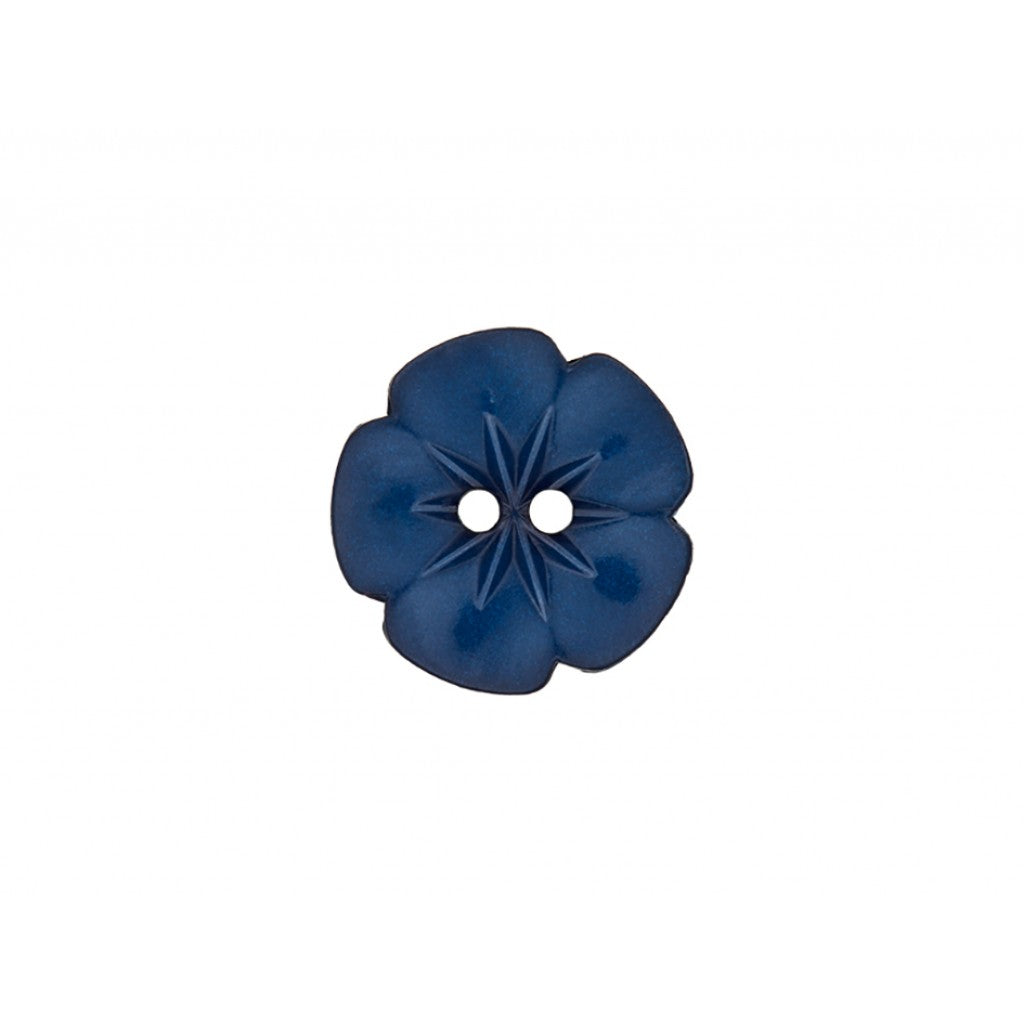 Knapp 2-hulls Blomster - 26533 - 11mm - 68 Mørk Blå