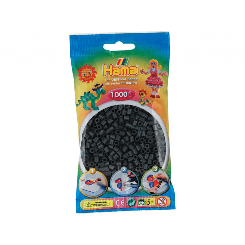 Hama Midi, 1000stk - 71 Mørk Grå