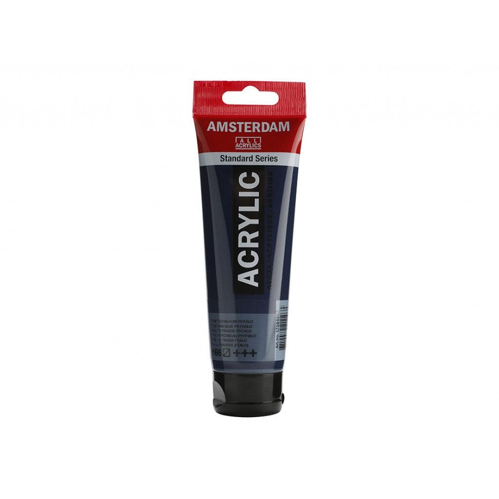 Amsterdam Standard 120ml - 566 Prussian Blue Phthalo - HobbyHimmelen