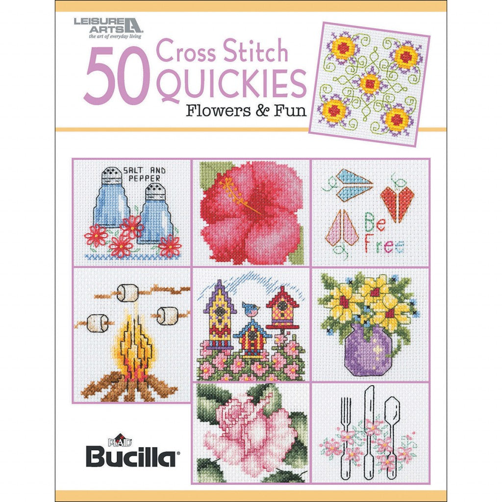 Mønsterhefte - 50 Cross Stitch Quickies, Flowers And Fun