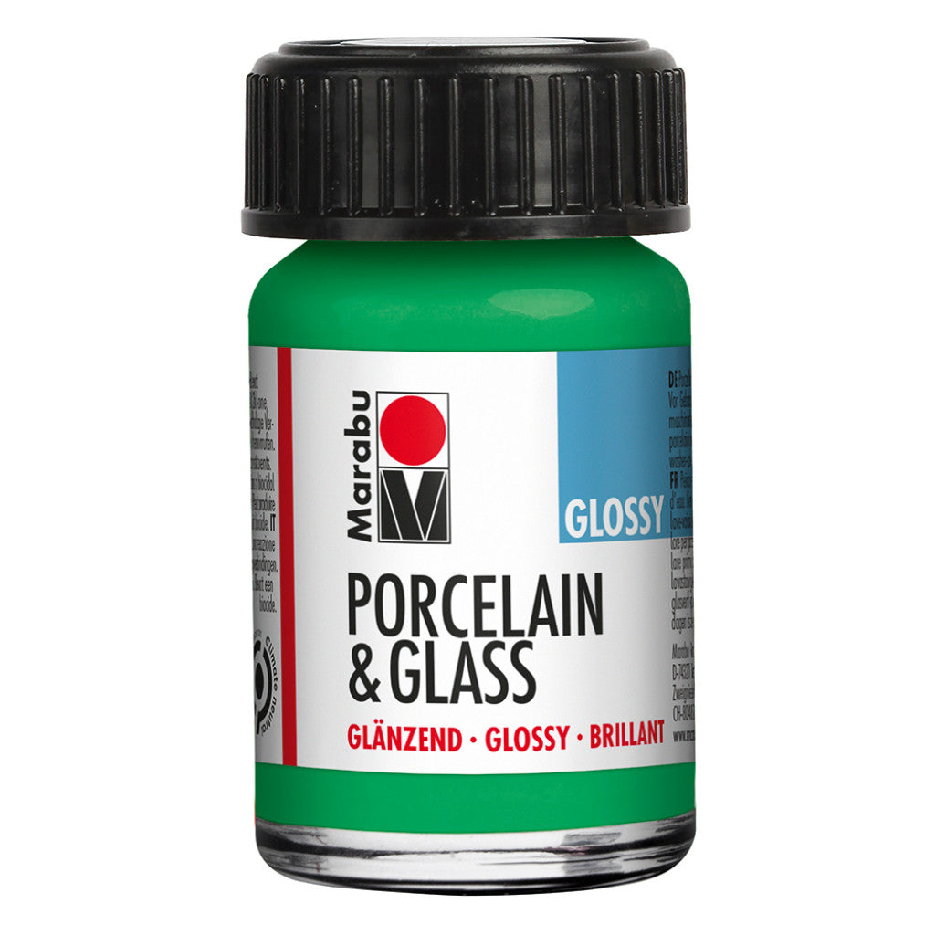 Marabu Porcelain & Glass Blank 15ml - 158 Eplegrønn