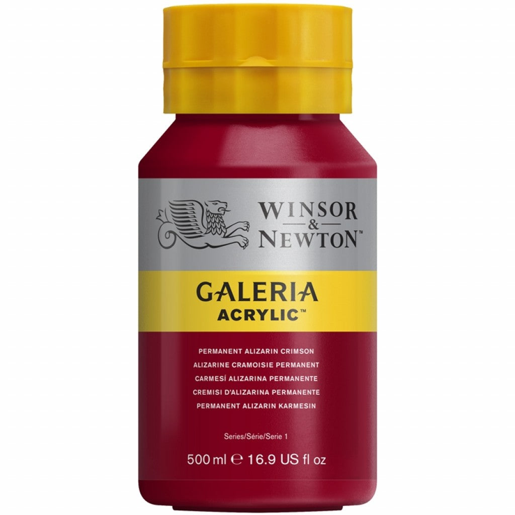 W&N - Galeria Acrylic 500ml - 466 Permanent Alizarin Crimson