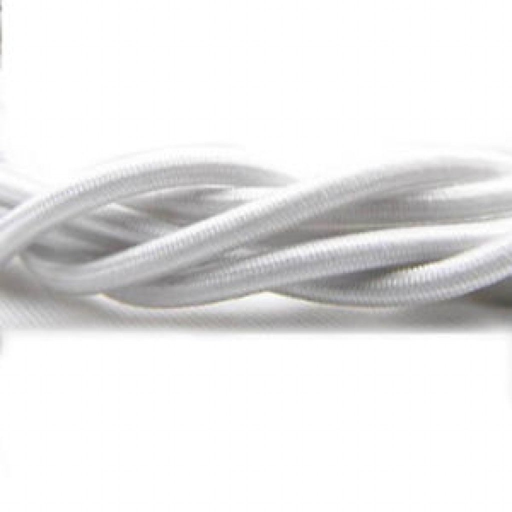 Rundstrikk, 3mm - Hvit