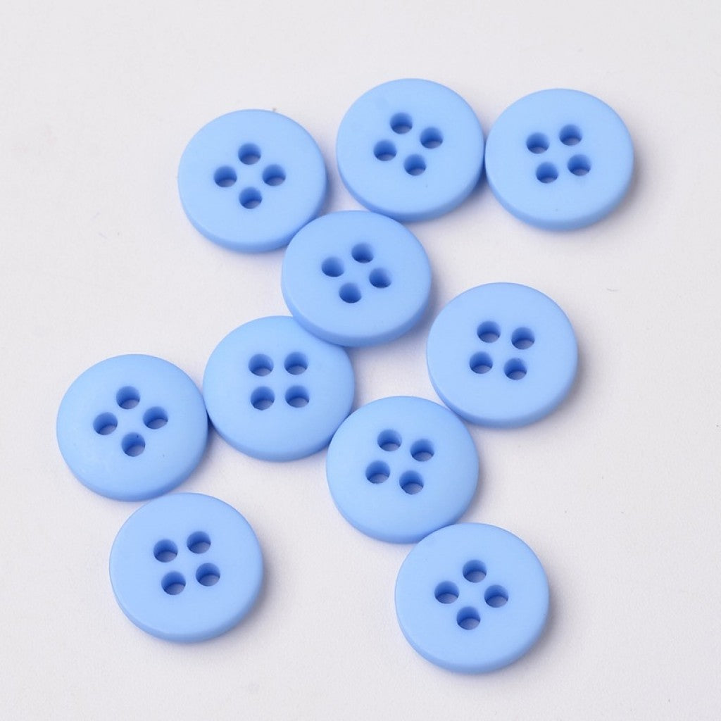 Knapp i Frostet Epoxy, 23mm - Sky Blue