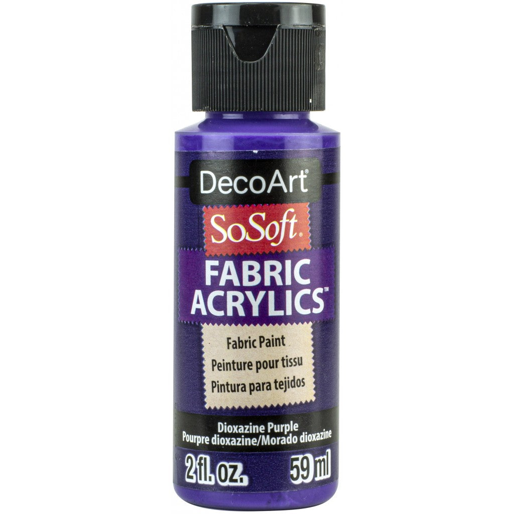DecoArt - SoSoft Fabric Acrylic Paint 59ml - Dioxazine Purple
