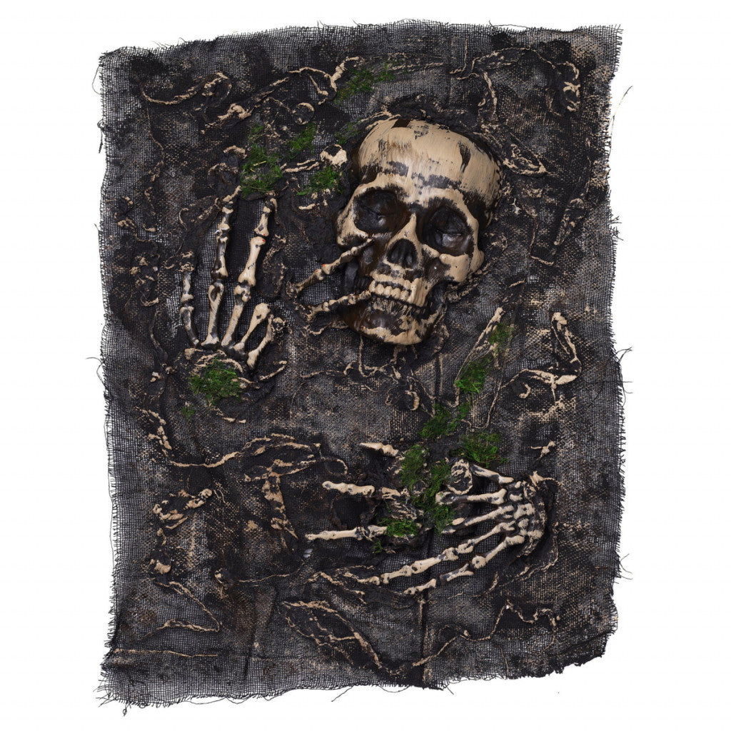 Tekstil 38x53cm - Dødninghode & Hender