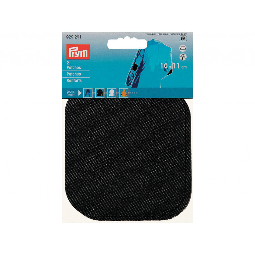 Prym Strykelapp Jeans/Denim - 10x11cm 2stk - Sort