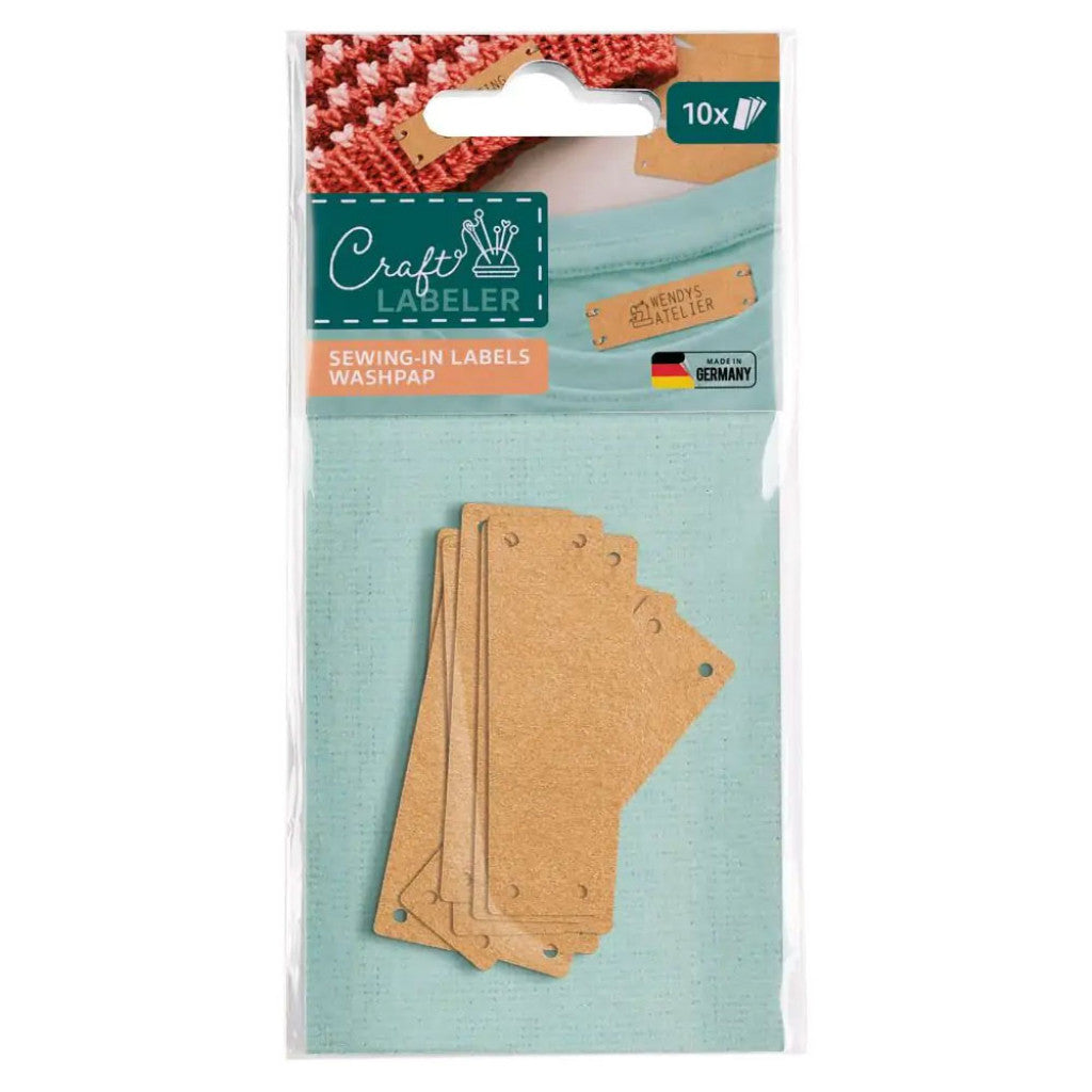 COLOP Craft Labeler Etiketter - Washpap 10stk - Brun