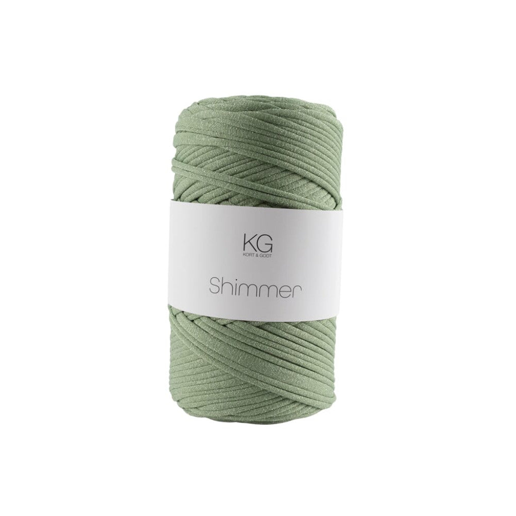 Shimmergarn - 43 Lysgrønn/sølv