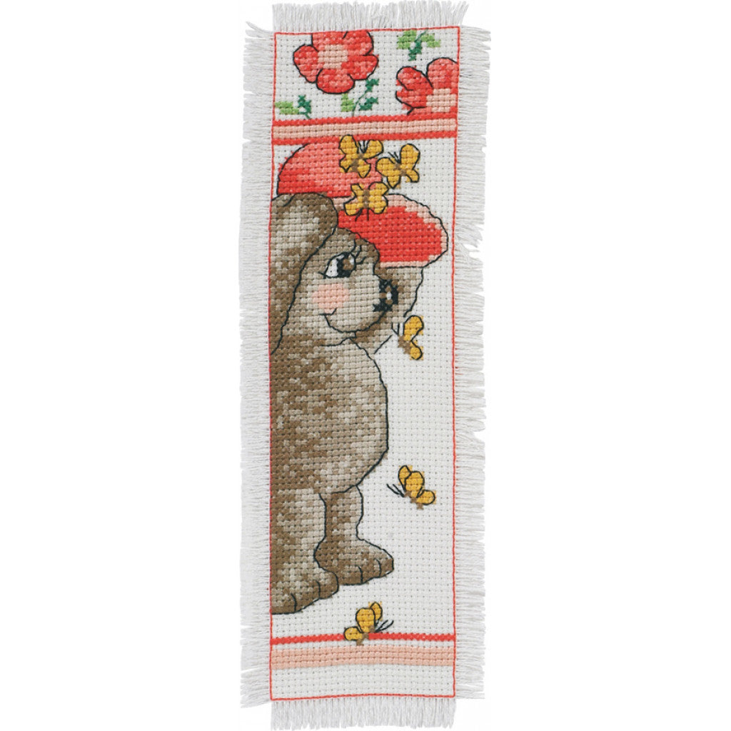 Permin Broderikit - Bamse med hatt 7x21 cm