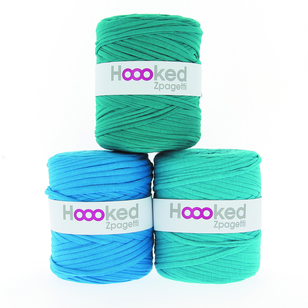 Hoooked Zpagetti, 700g - Turquoise aqua shades