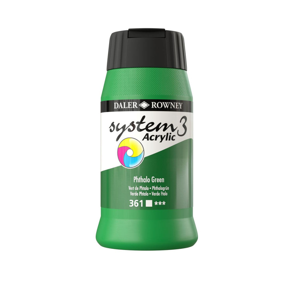 Daler Rowney - System3 500ml - 361 Phthalo Green