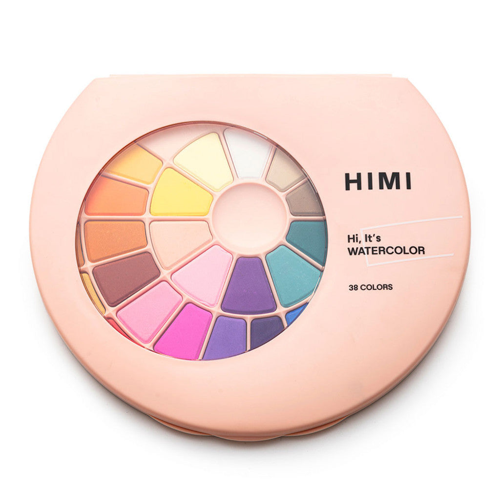 HIMI Solid Watercolour Akvarell Sett - 38stk + pensel