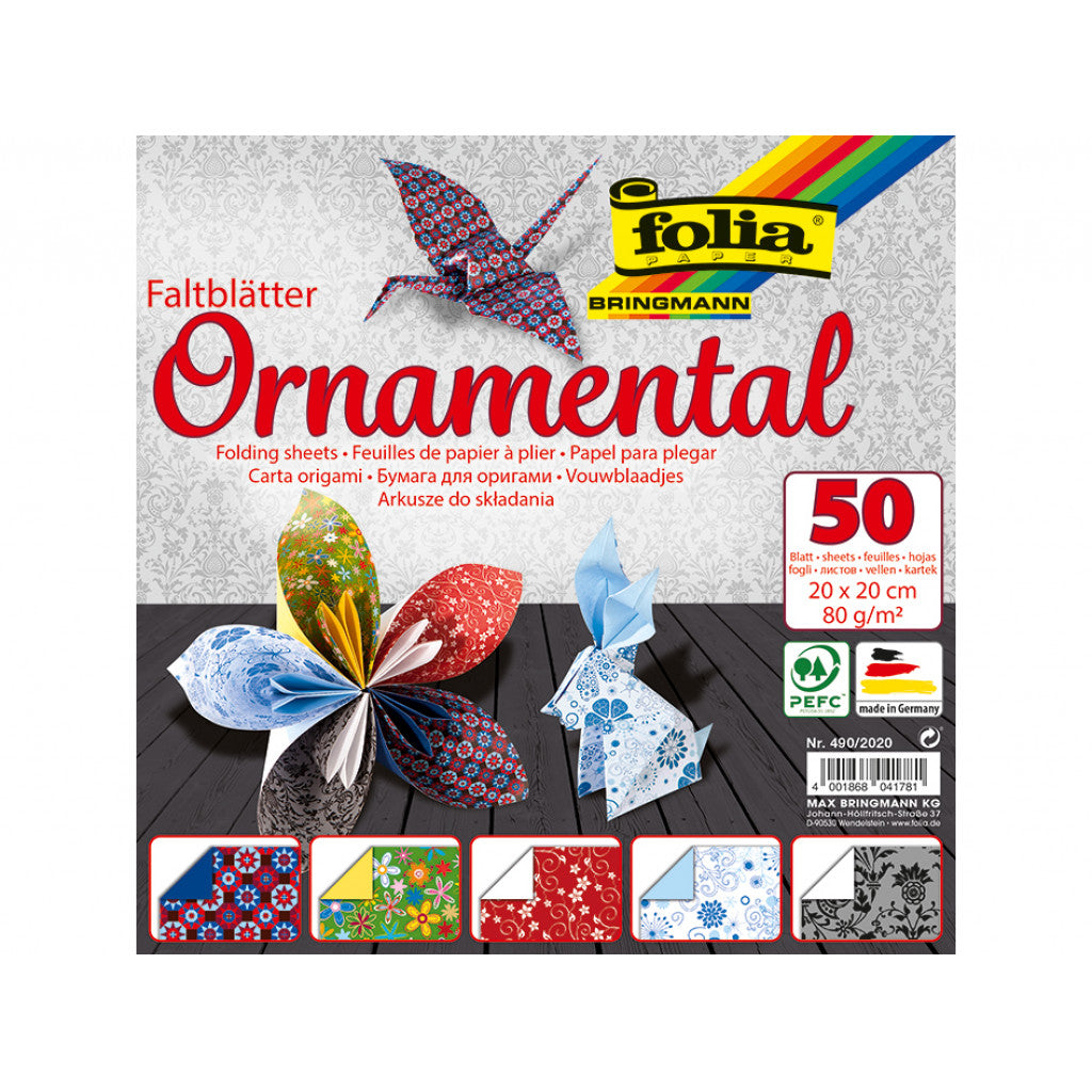 Origamipapir "Ornamental" - 20x20cm - 50ark