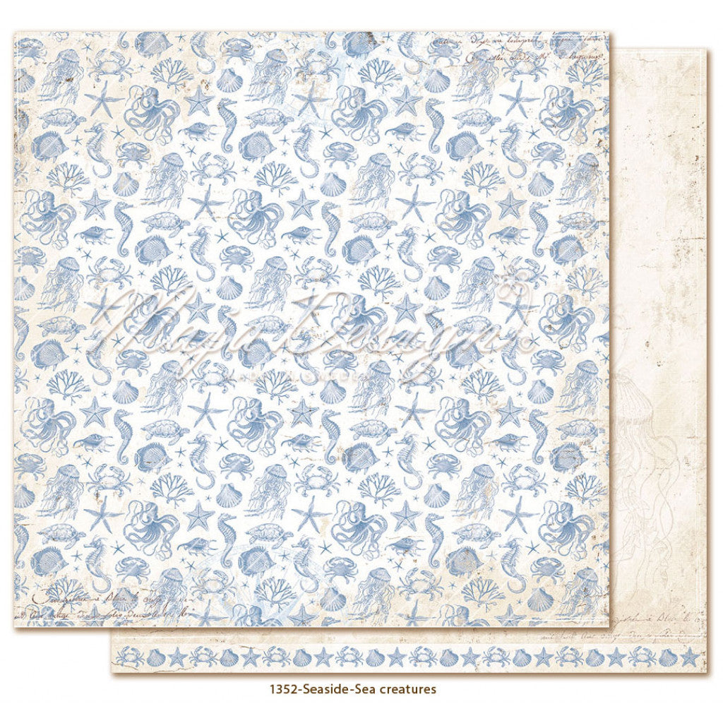 Maja Design Mønsterpapir - Seaside - Sea Creatures