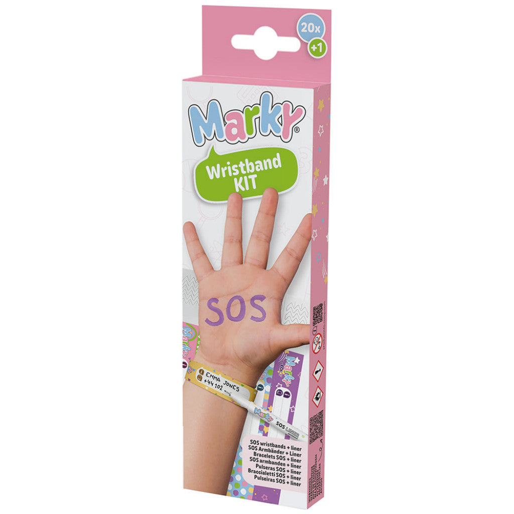 COLOP DIY Marky - SOS Wristband Kit - 20stk Armbånd