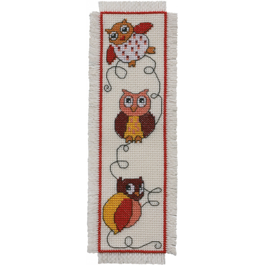 Permin Broderikit - Bokmerke ugle 7x22 cm