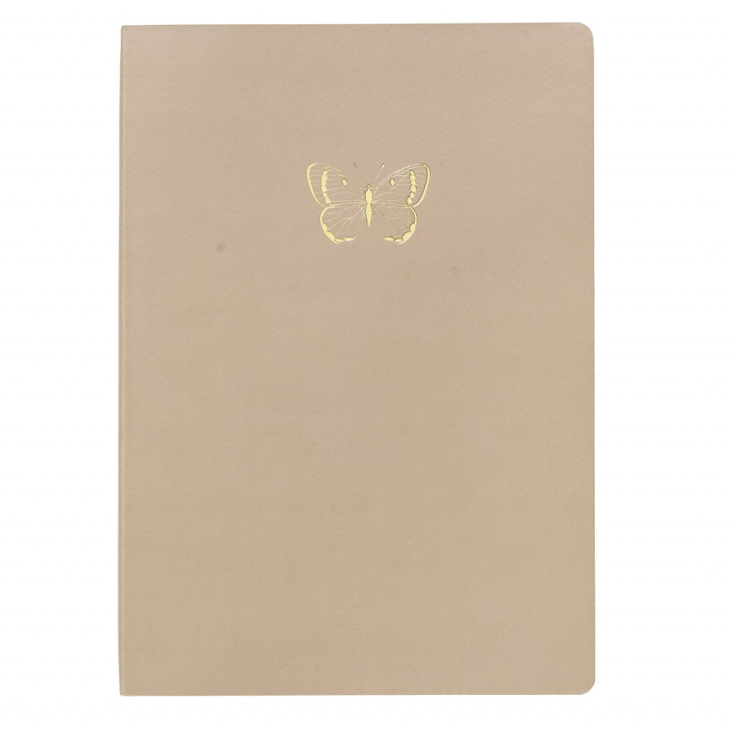 Dotted Journal - Beige Sommerfug