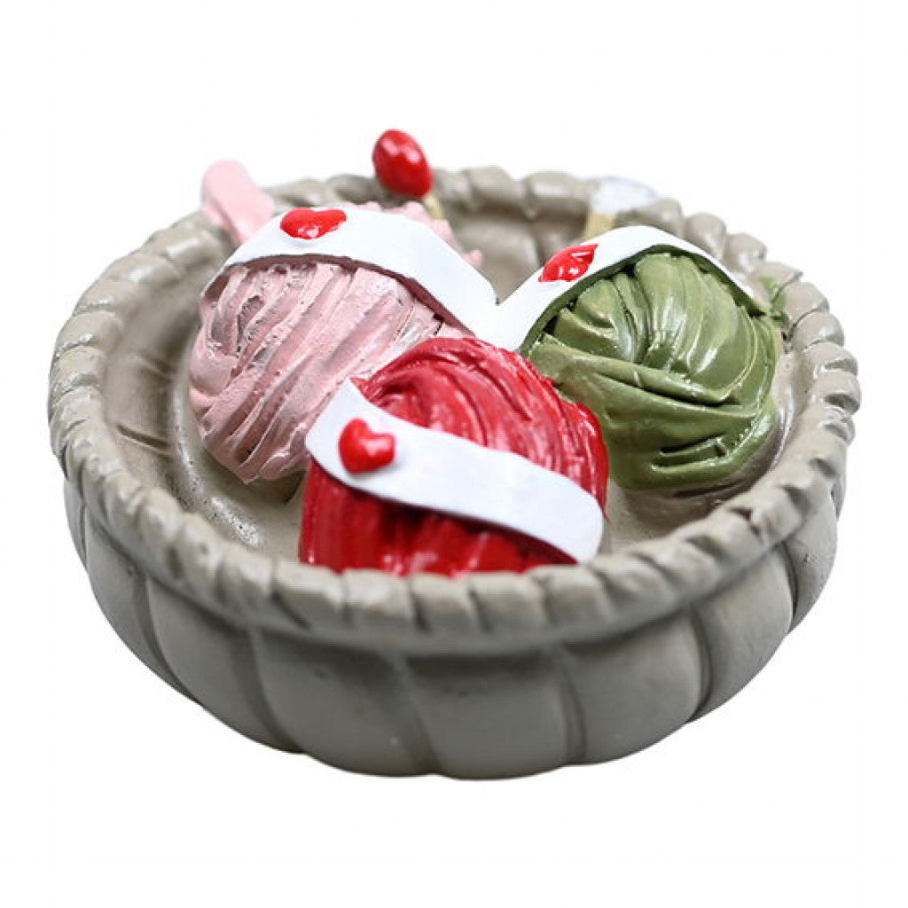 Miniatyr 2x4,5cm, Poly - Garnkorg