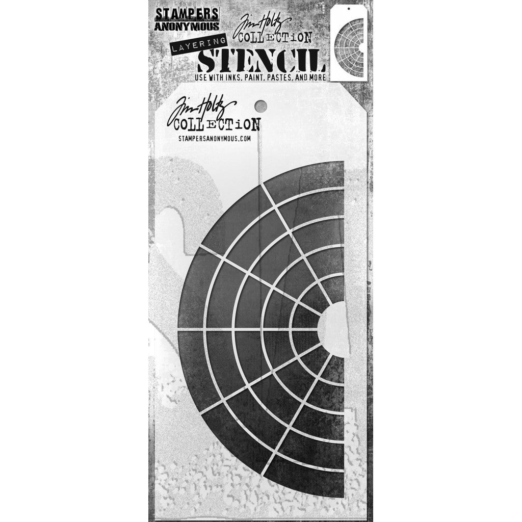 Tim Holtz Layered Stencil 10x21cm - Wheel