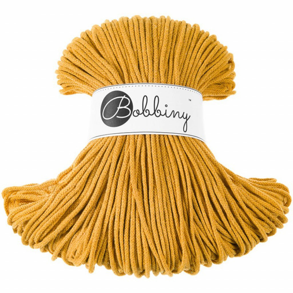 Bobbiny Braided Cord 3mm 100m - Mustard