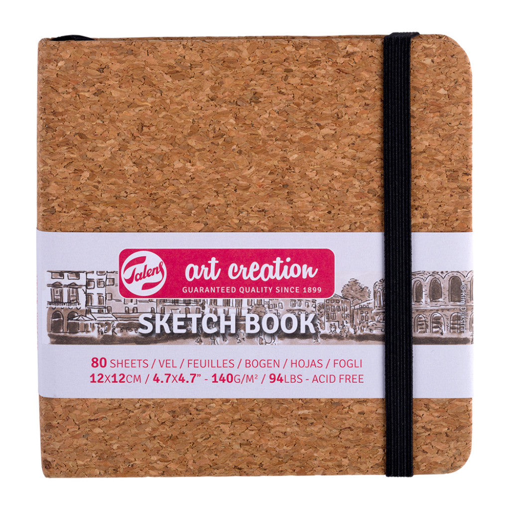 Art Creation Skissebok m/strikk 140g 12x12cm - Kork