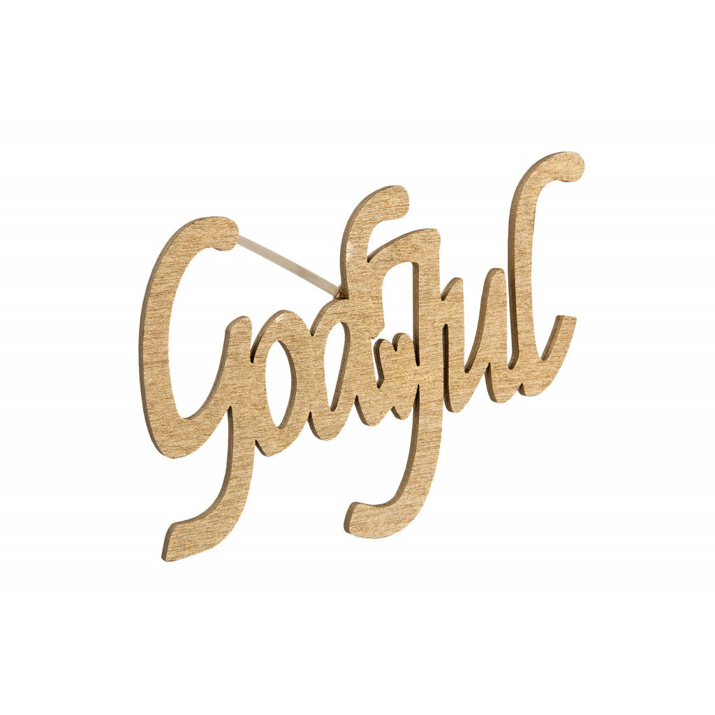 God Jul på Pinne, 10cm - Gull