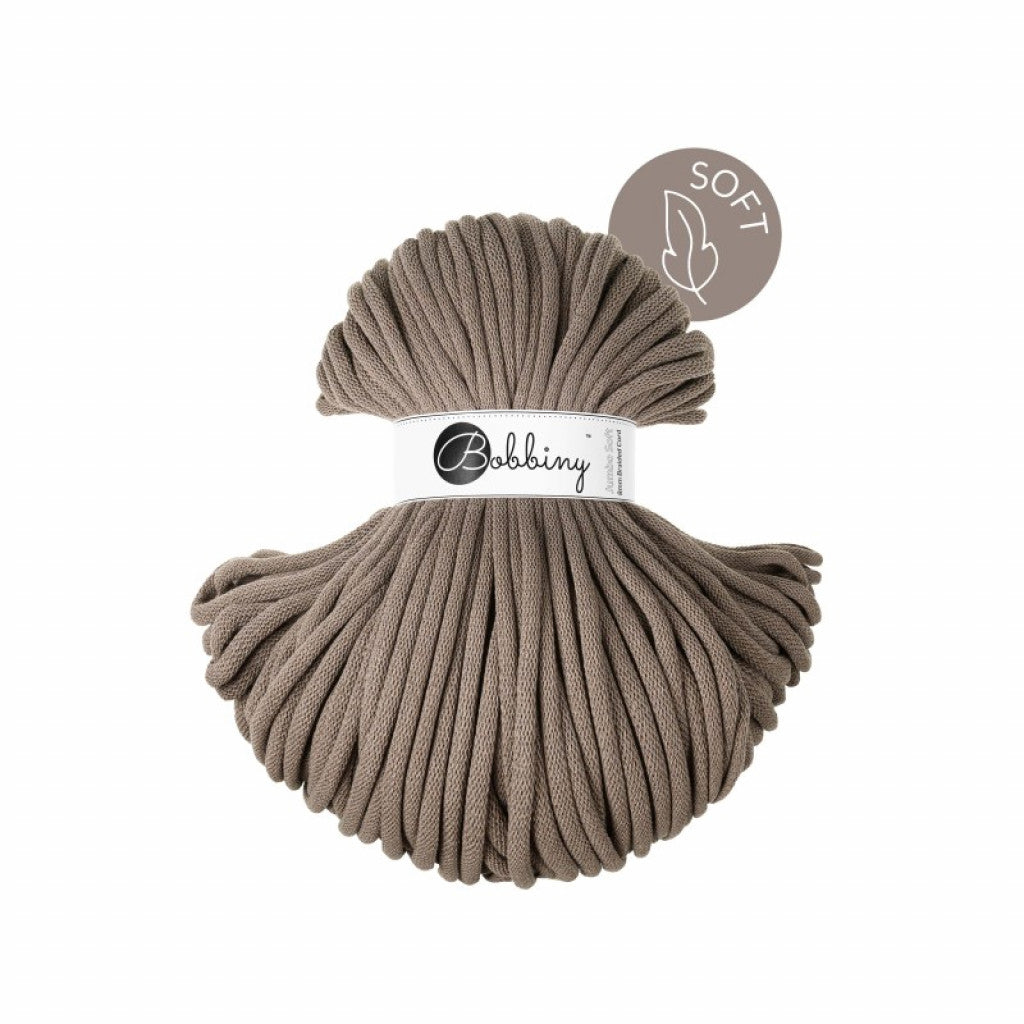 Bobbiny Jumbo Soft 8mm 100m - Coffee