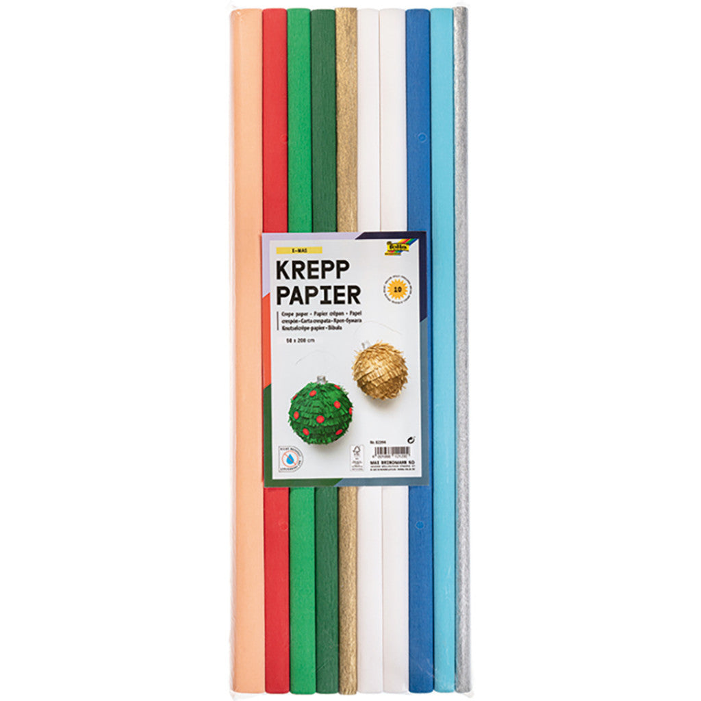 Folia Kreppapir 50x200cm 10 ruller - Jul
