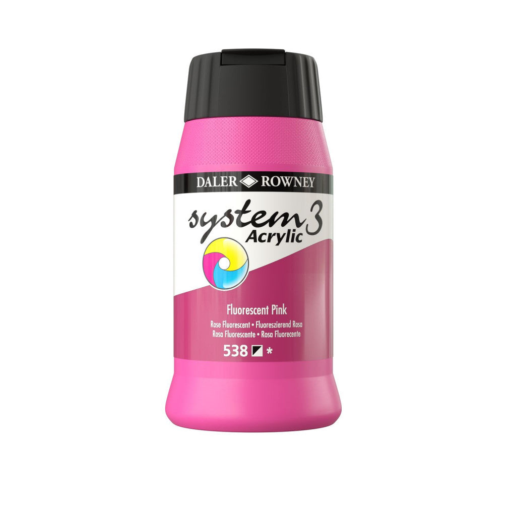 Daler Rowney - System3 500ml - 538 Fluorescent Pink