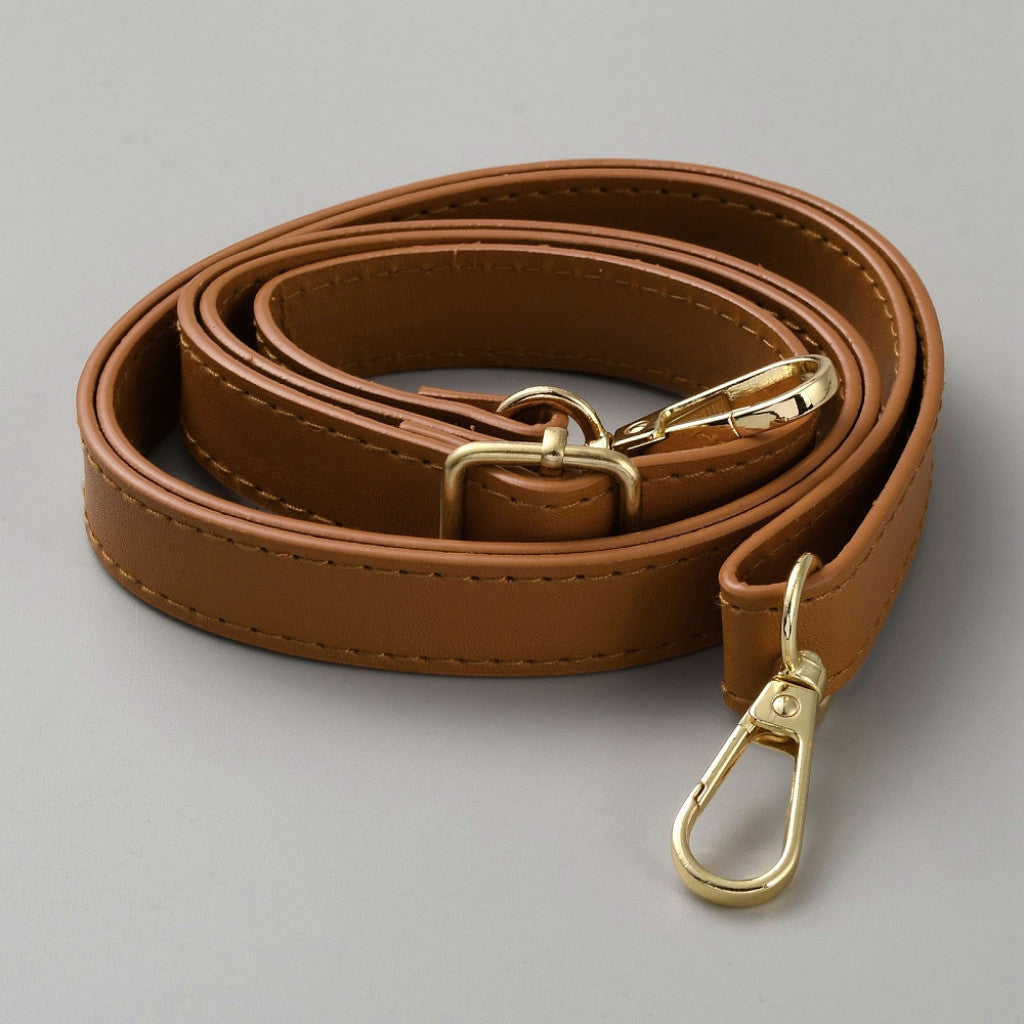 Justerbar Skulderreim i Kunstlær, 72-122cm - Brun
