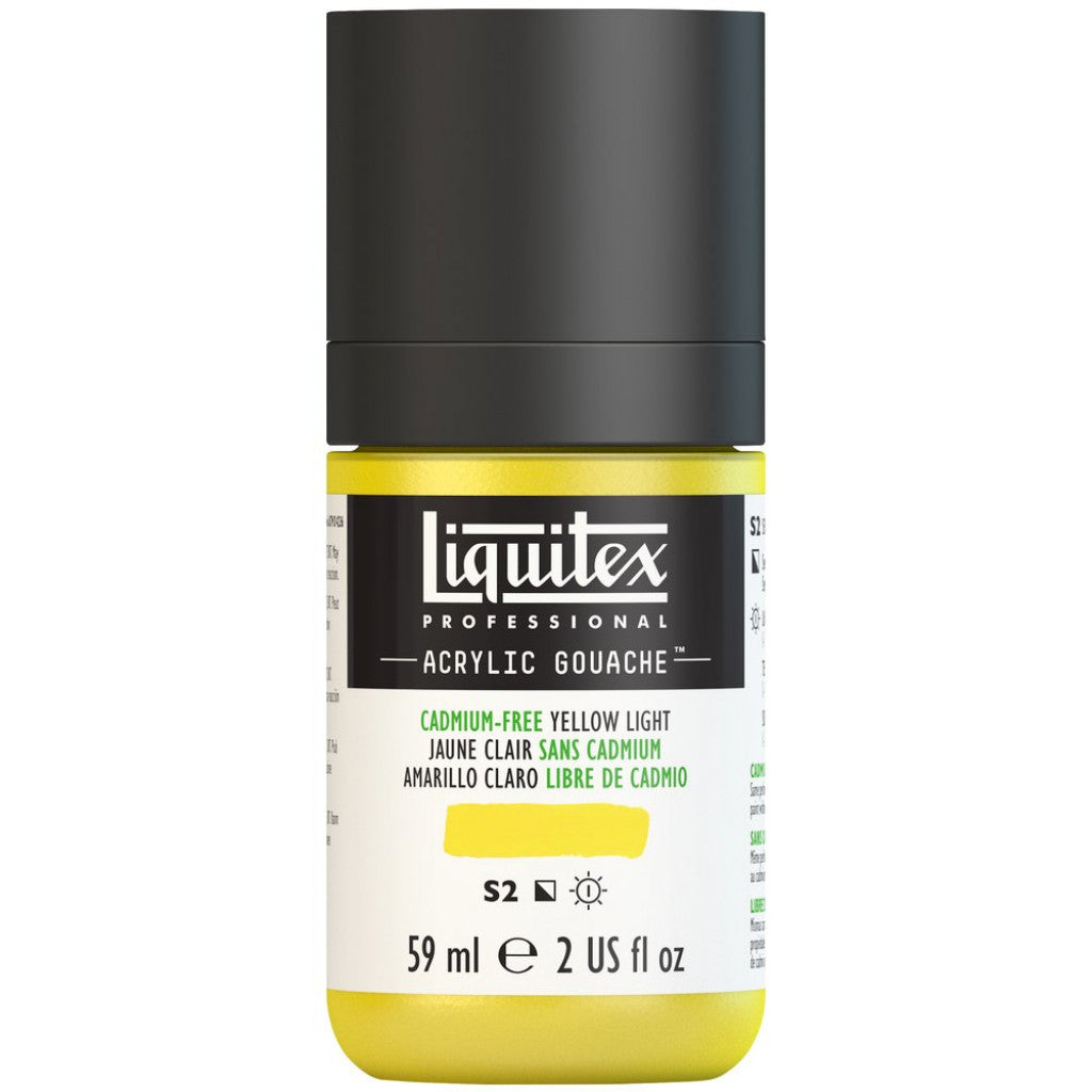 Liquitex Acrylic Gouache (matt) 59ml - 889 Cadmium-Free Yellow Light  S2