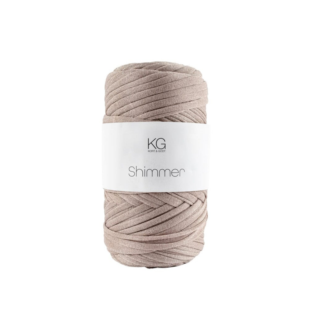 Shimmergarn - 10 Kaldbeige/sølv