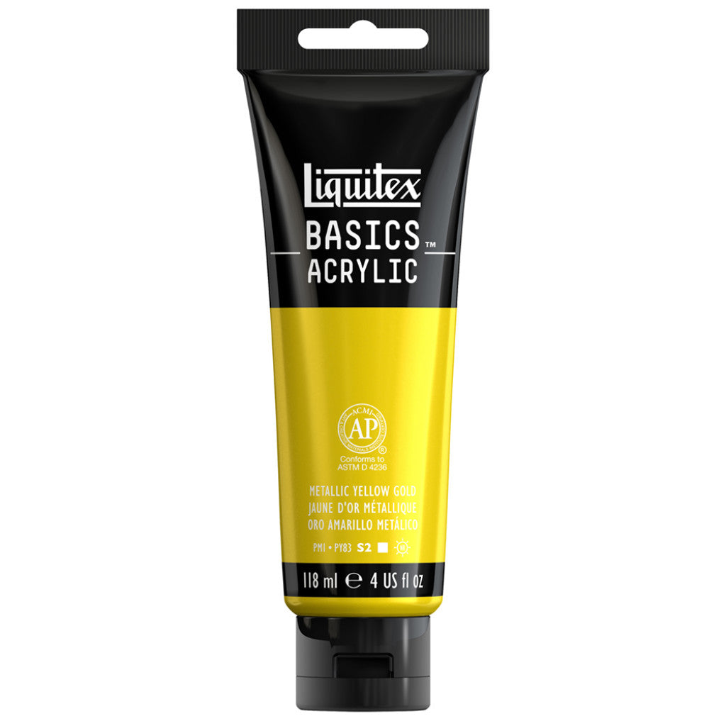 Liquitex Basics Acrylic 118ml - Metallic Yellow Gold 343