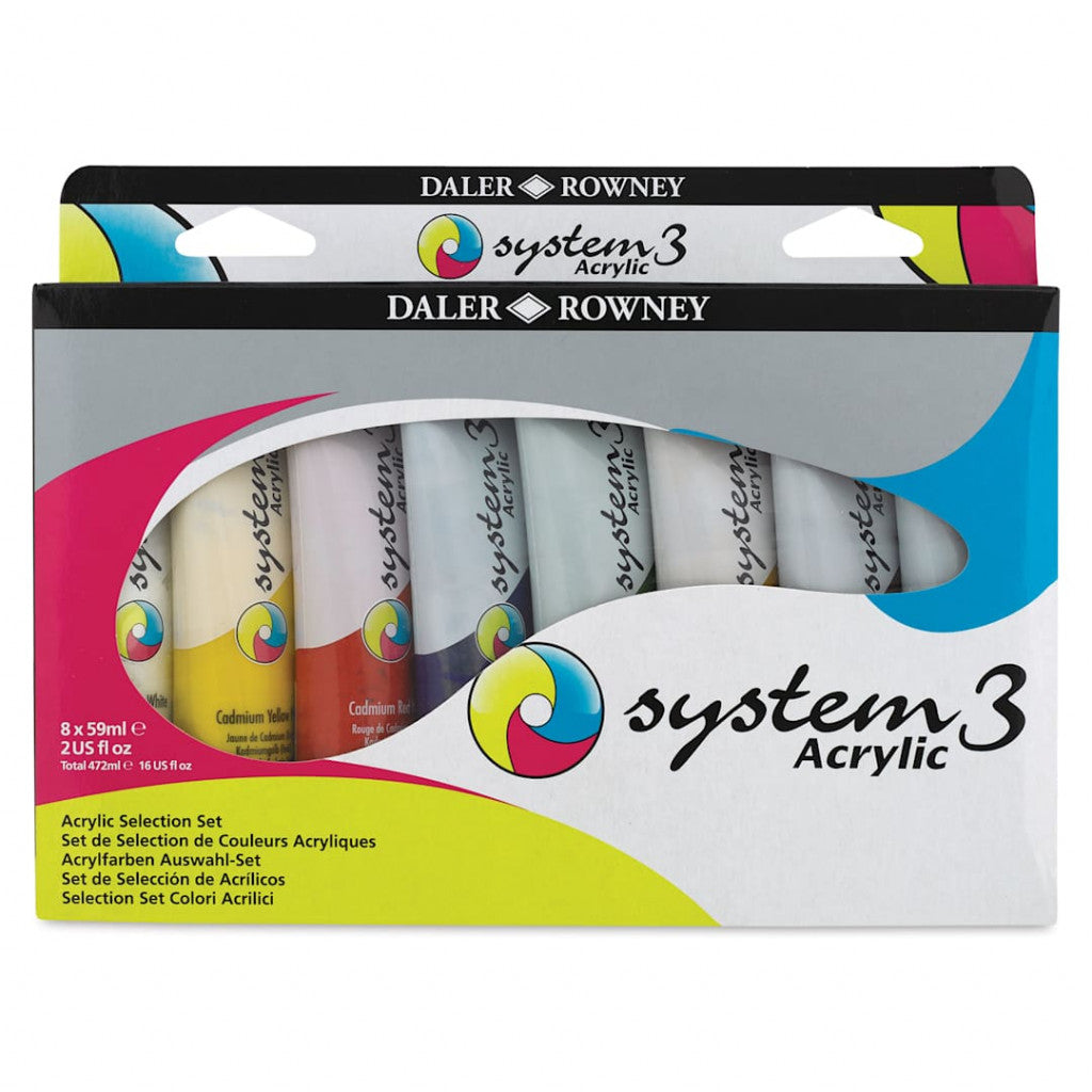 Daler Rowney - System3 Sett - Selection set 8x59ml