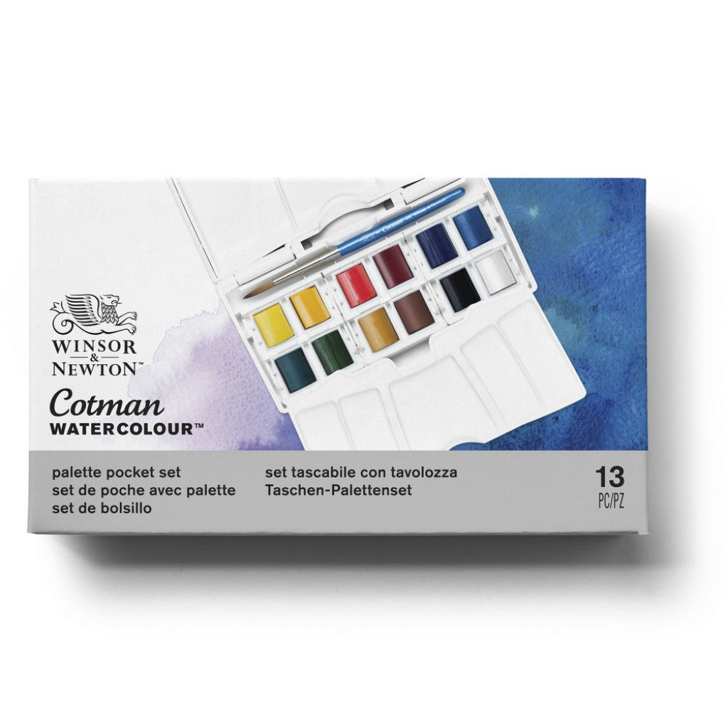 W&N - Cotman Water Colour - Pocket Plus Set - 12HP