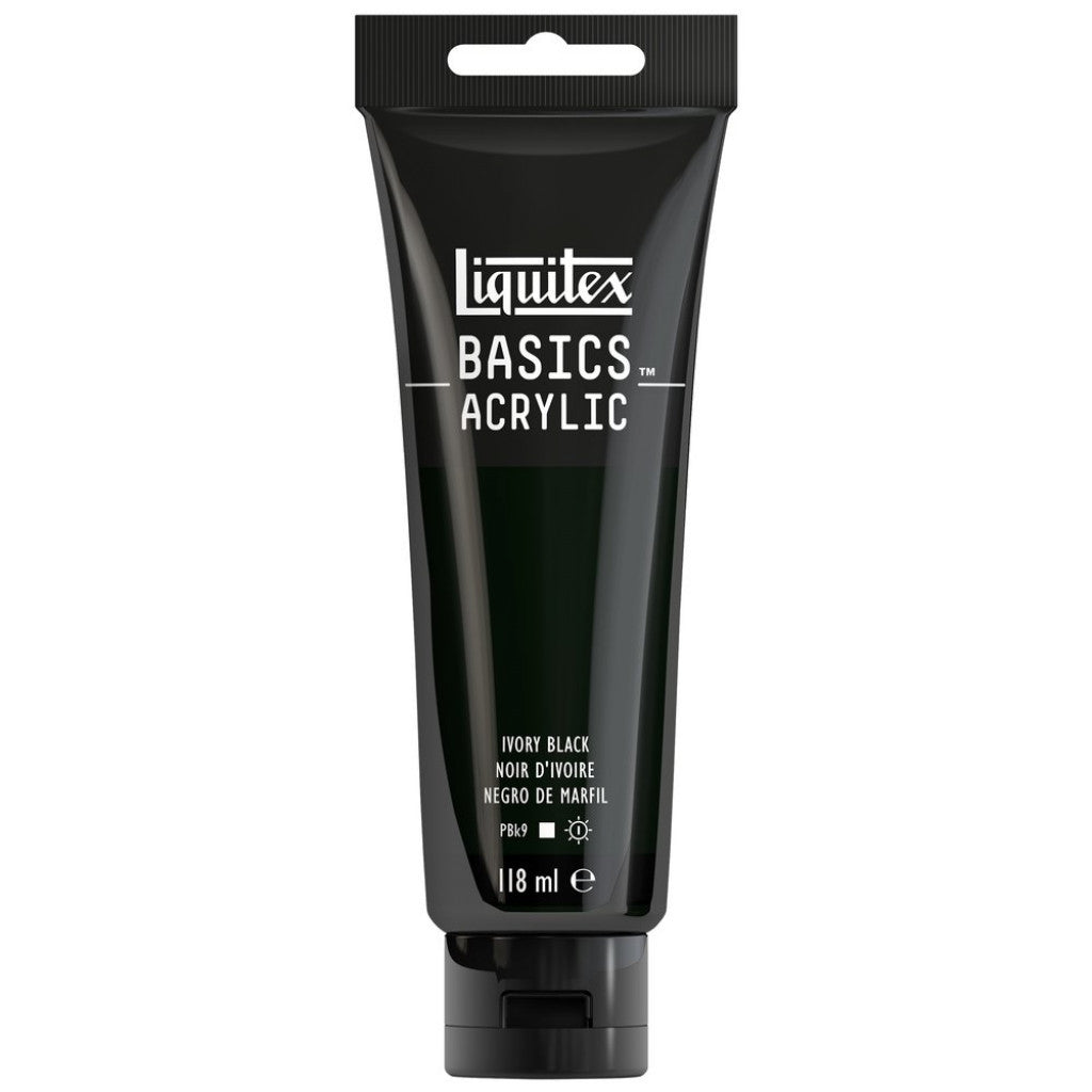 Liquitex Basics Acrylic 118ml - 244 Ivory Black  S1