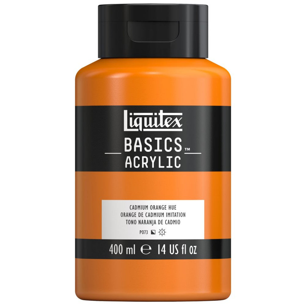 Liquitex Basics Acrylic 400ml - 720 Cadmium Orange Hue  S1