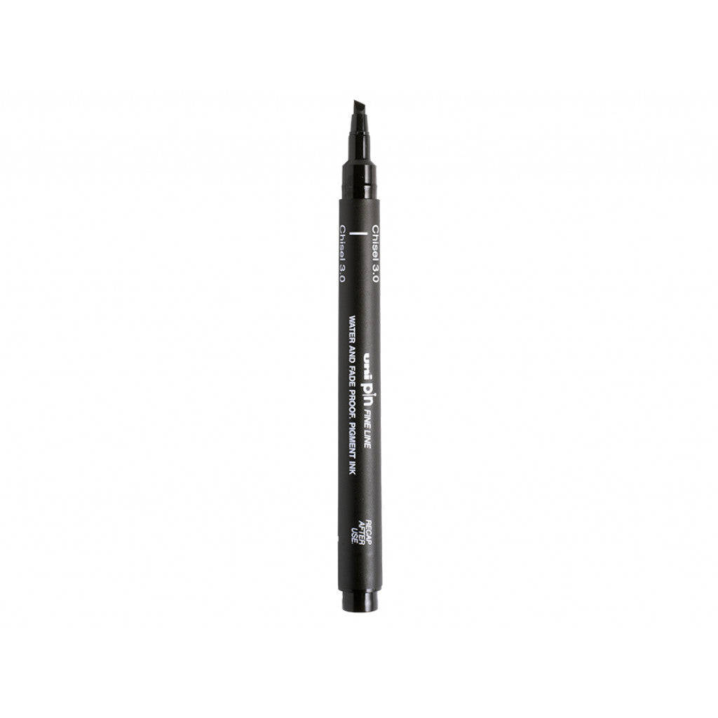Uni pin Fineliner Chisel 3mm Sort