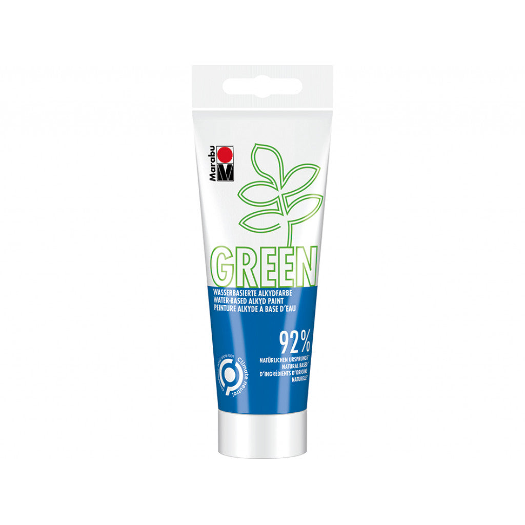 Vegansk Maling, Marabu Green Alkydmaling 100ml - 095 Azure blue