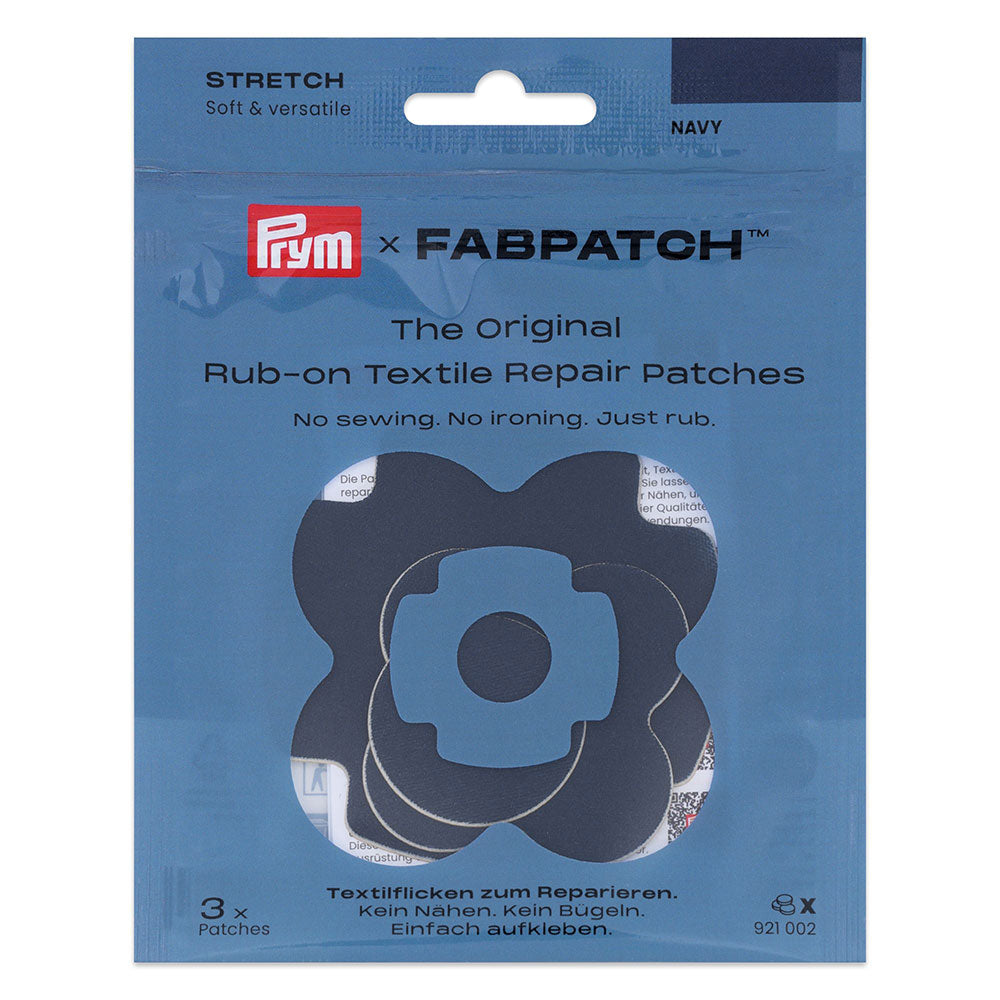Prym x FabPatch Reparasjonslapp STRETCH - Marine - 3stk